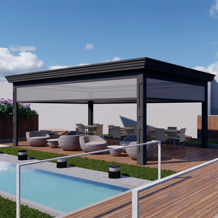 Pergola żaluzjowa z napędem elektrycznym